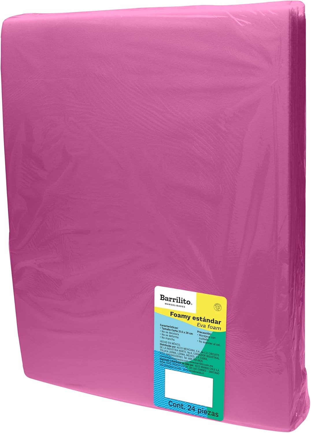 Foamy carta rosa pqt 24hojas ctn/ 10pqt