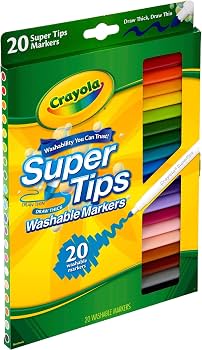 R CRAYOLA 20 CT SUPER TIP WASHABLE MARKER 58-8106