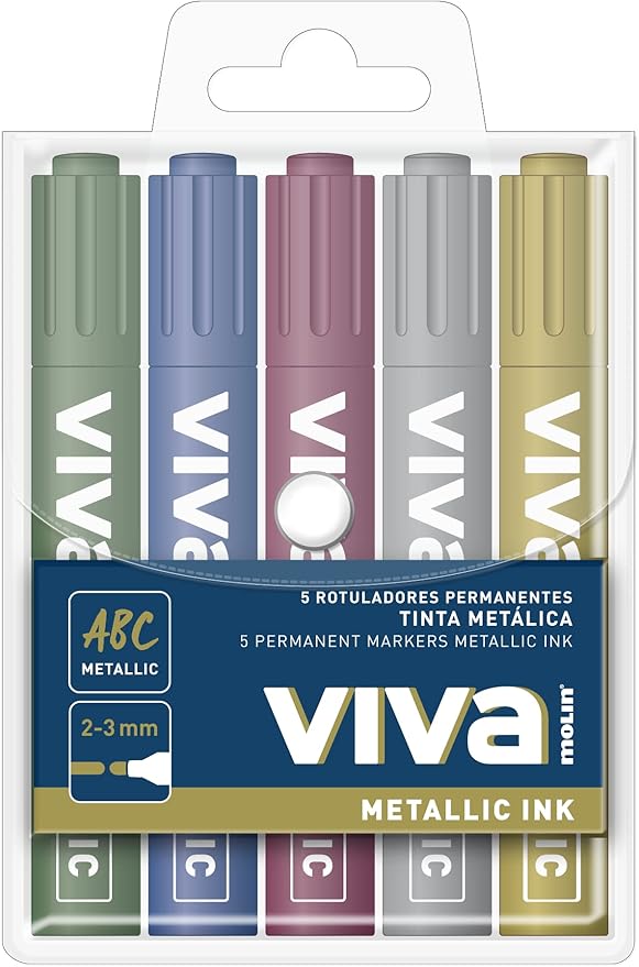 Pack con 5 Rotuladores Metálicos. Surtidos