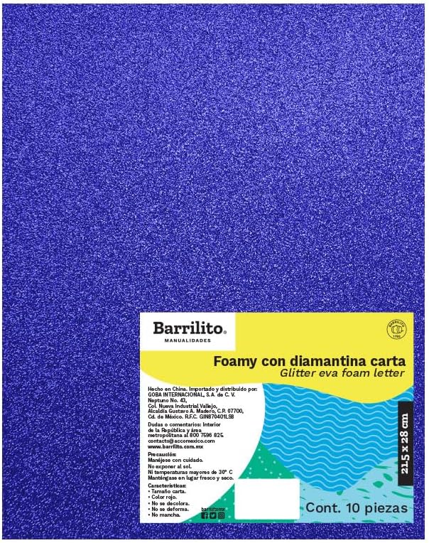 Foamy carta diamantina azul