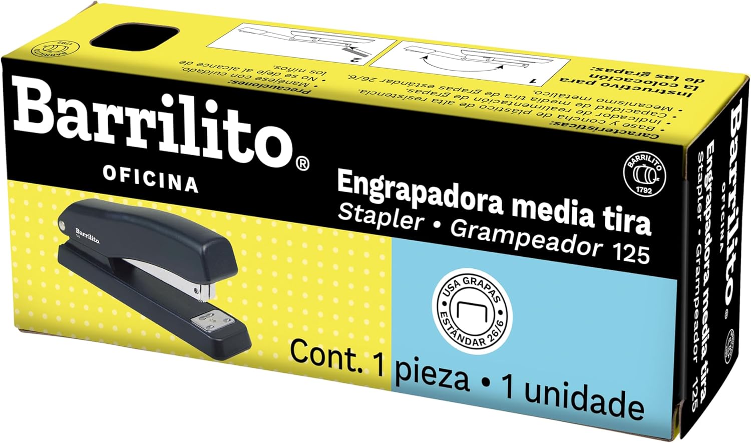 Grapadora media tira colores surtidos