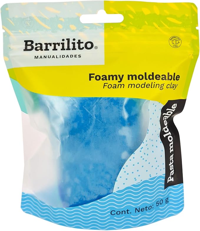 Foamy Moldeable 50gr. color azul rey, caja de 48unidades por color,ctn/192unidades