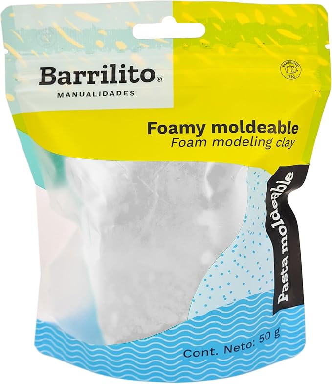Foamy Moldeable  50gr. color blanco,caja de 48unidades por color,ct/192 unidade