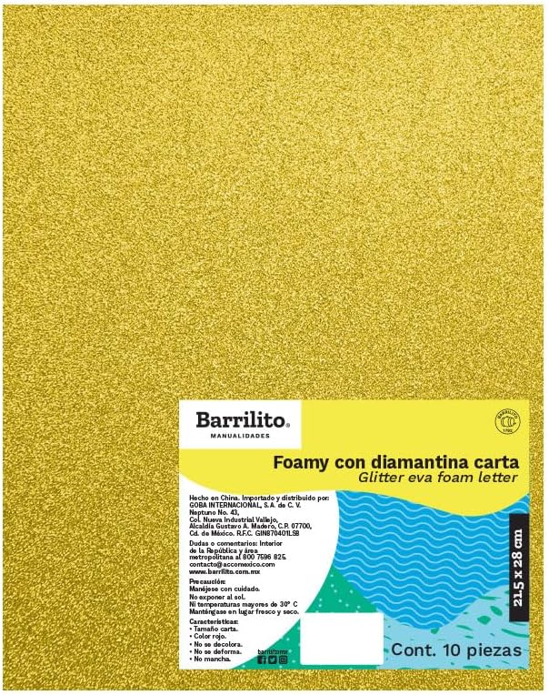 Foamy carta diamantina amarillo