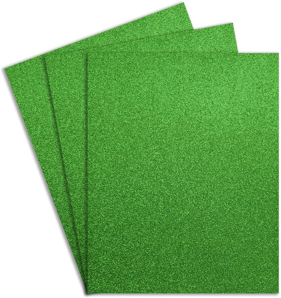 Foamy Diamantina color verde hoja,pk/10hojas,ctn./12pk