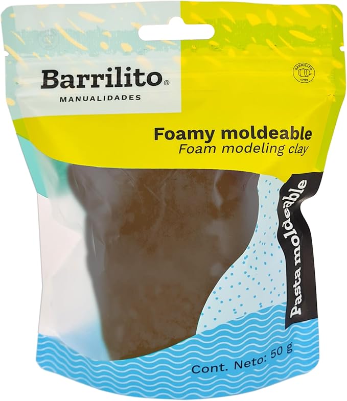 Foamy Moldeable 50gr. color chocolate,caja de 48unidades por color,ctn/192unidades