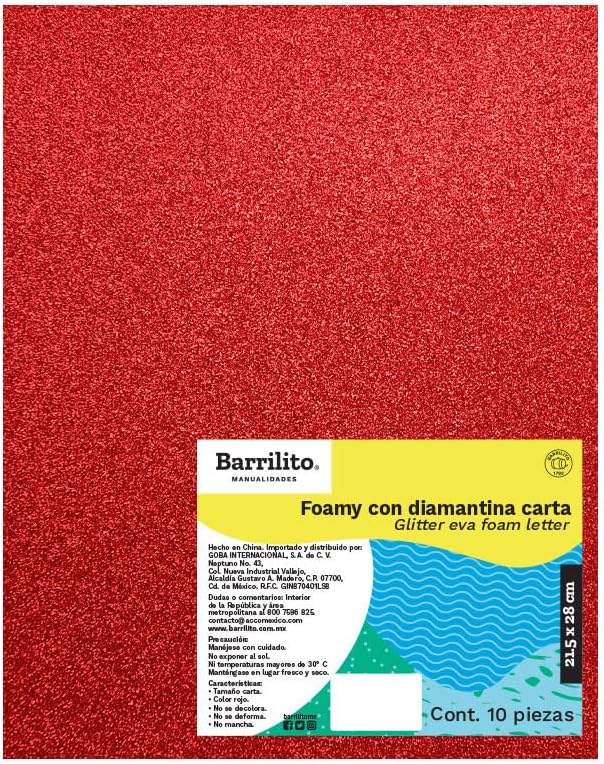 Foamy carta diamantina rojo