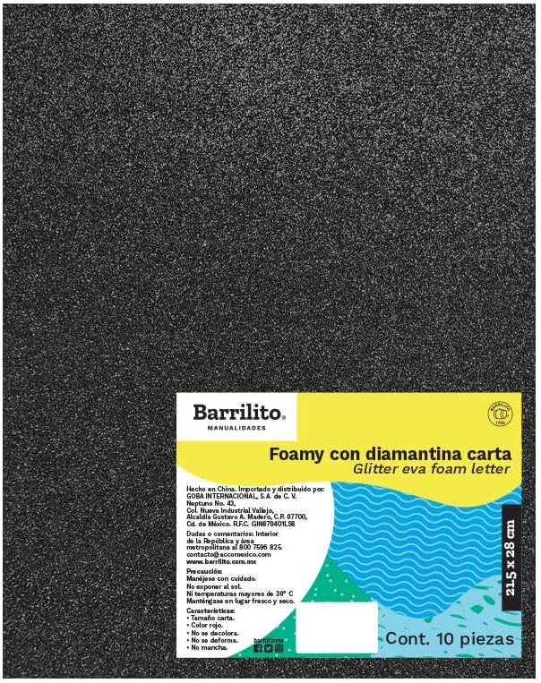 Foamy carta diamantina negro