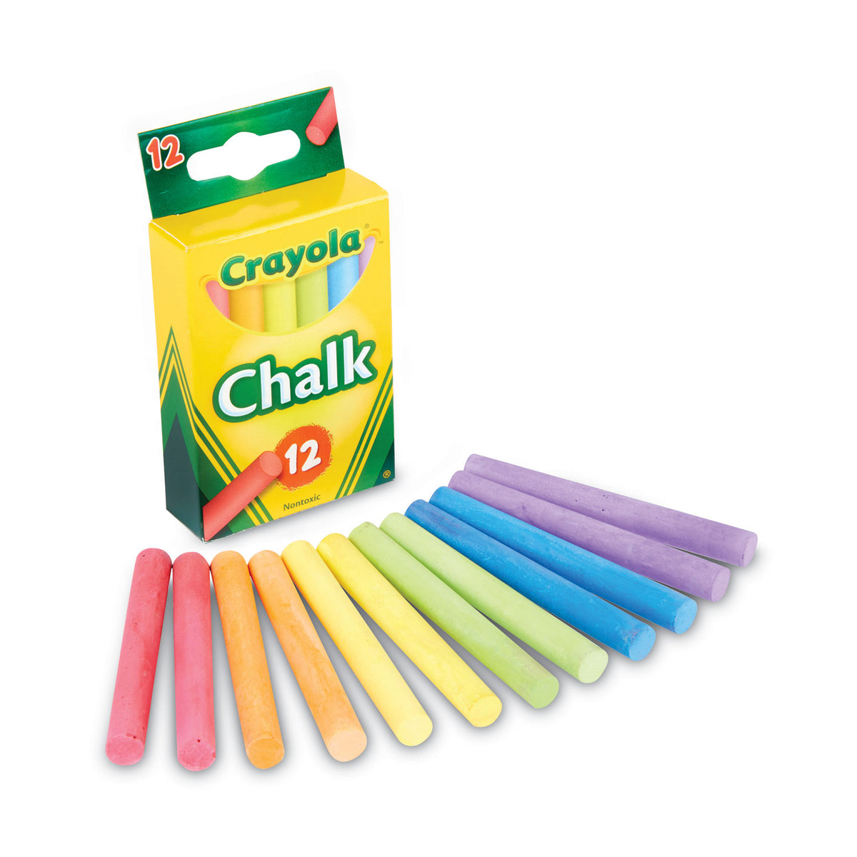 CRAYOLA 12 CT CHALK STICKS - ASST CLR - 51-0816