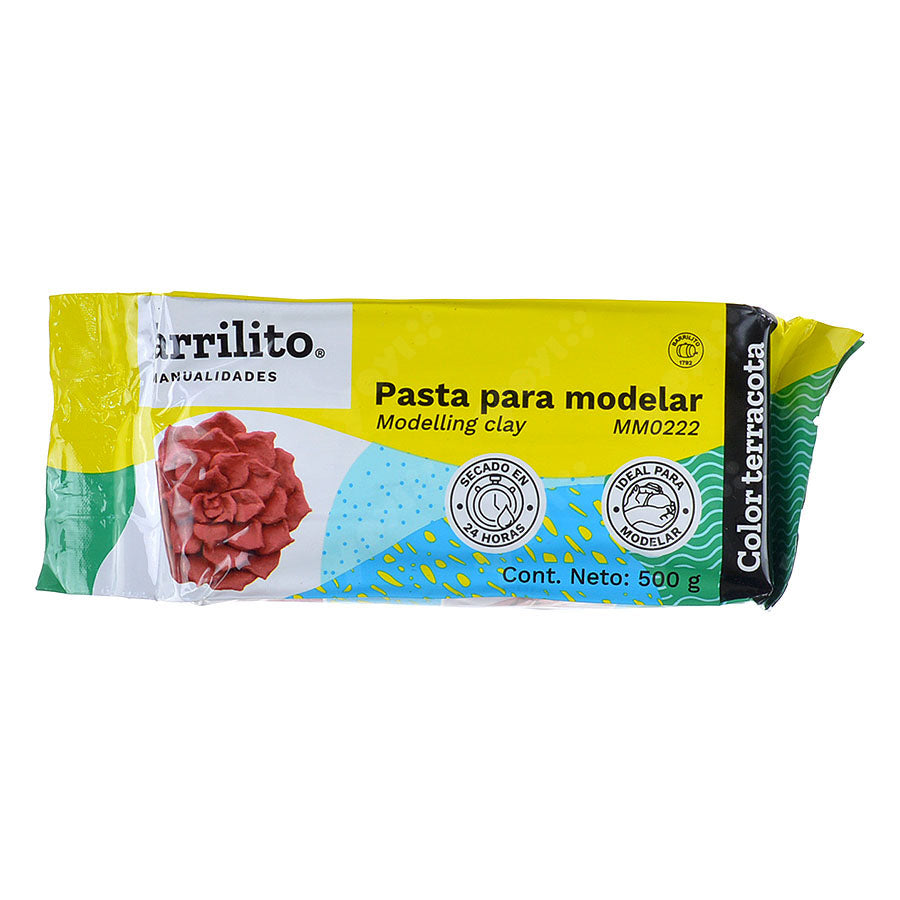 Pasta para moldear terracota 500gr. en bolsa
