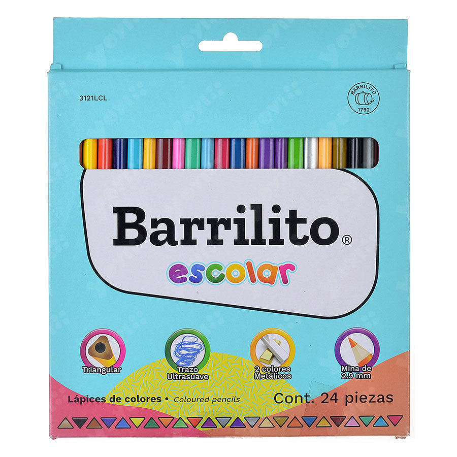 Lapices de colore largos pk/24pz./ctn/6pk