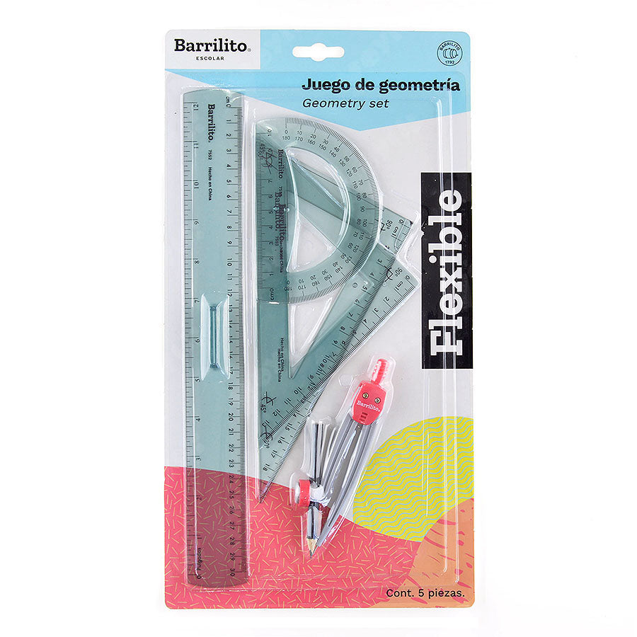 Juego geometria flexible con 5pzas