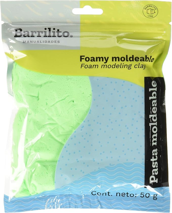 Foamy Moldeable 50gr. color menta,caja de 48unidades por color,ct/192unidades