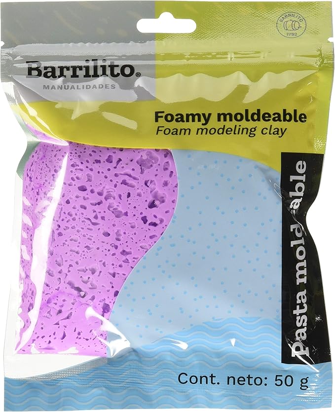 Foamy Moldeable 50gr. color uva,caja de 48unidades por color,ctn/192 unidades