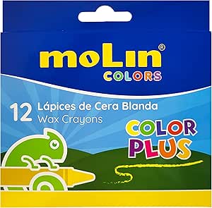 Ceras blandas para colorear, caja de 12 unidades