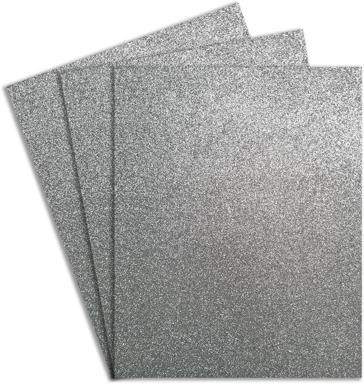 Foamy carta diamantina plata (paq 10 piezas)