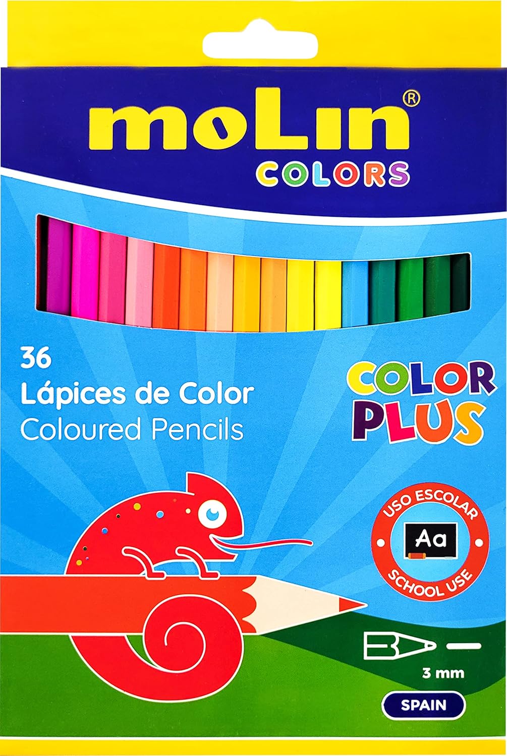 Lápices de color, caja de 36. Ctn/60