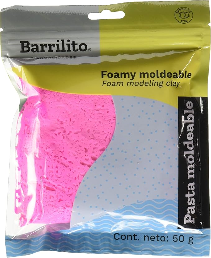 Foamy Moldeable 50gr. color rosa mexicano,caja de 48unidades por color,ct/192unidades