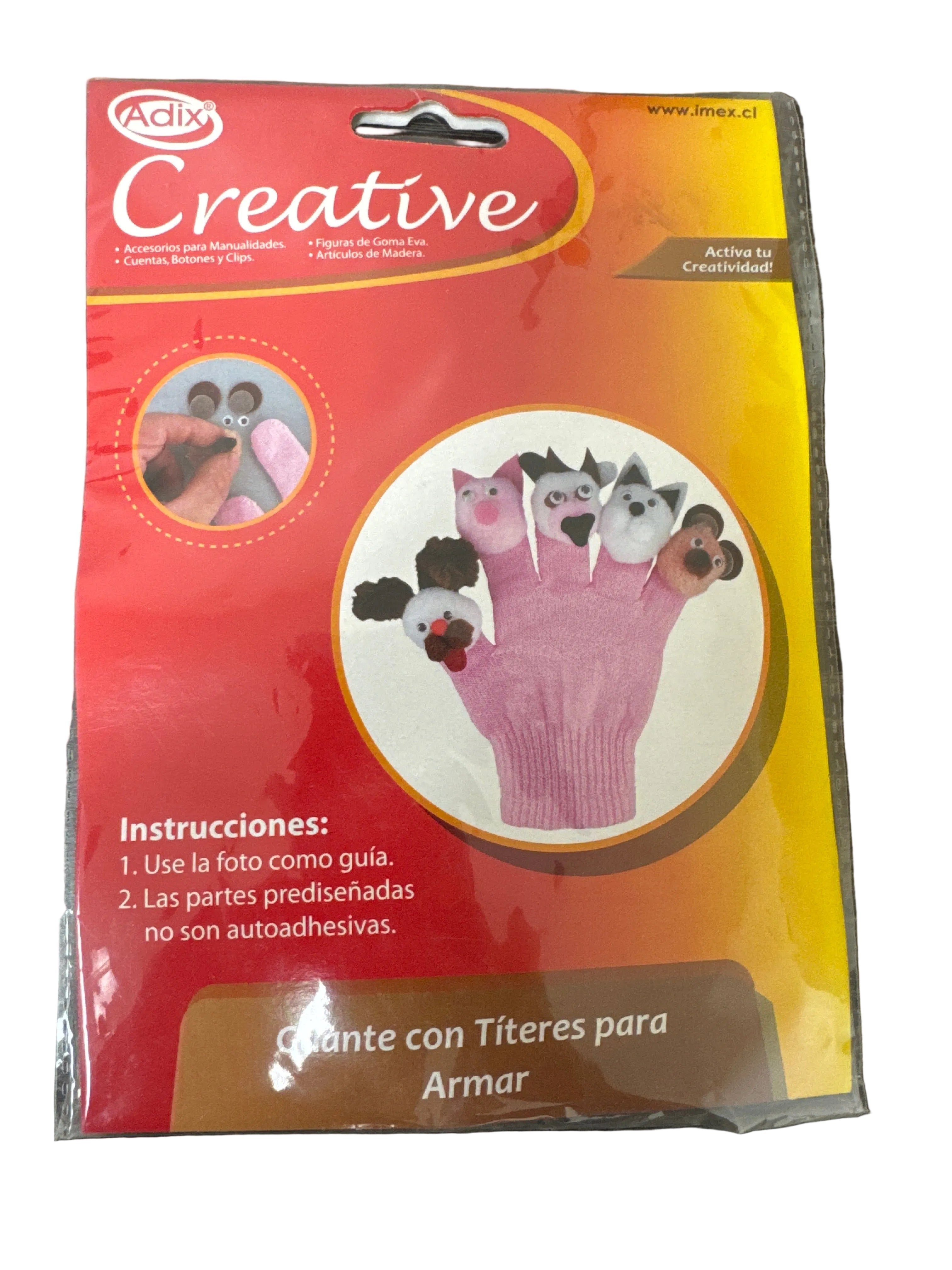 Set Manualidad Guante Rosado (003) CREATIVE
