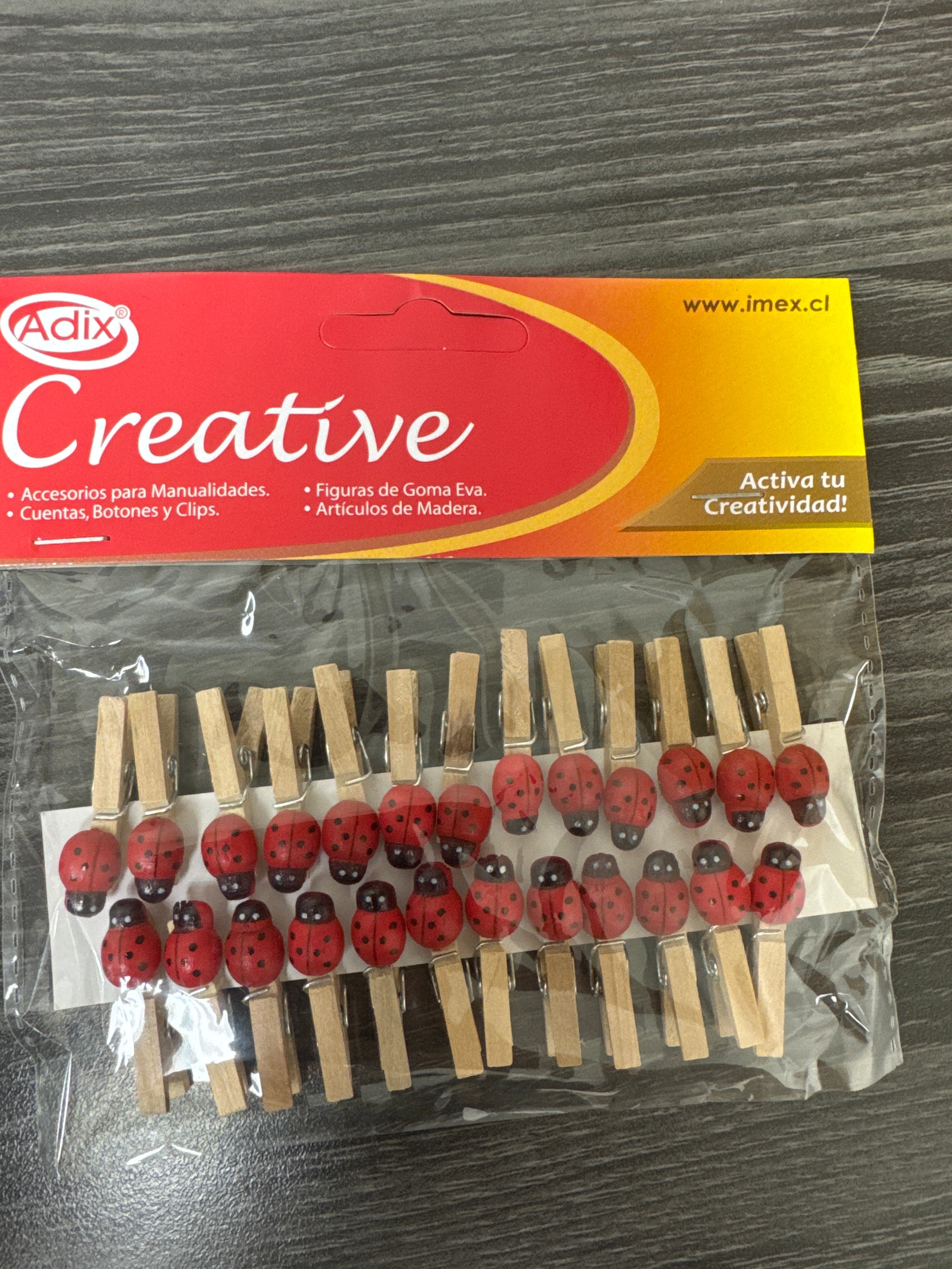 Pinza Madera Chinita 25u. CREATIVE