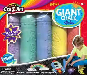 CRA-Z-ART 5CT GIANT CHALK STICKS WASHABLE