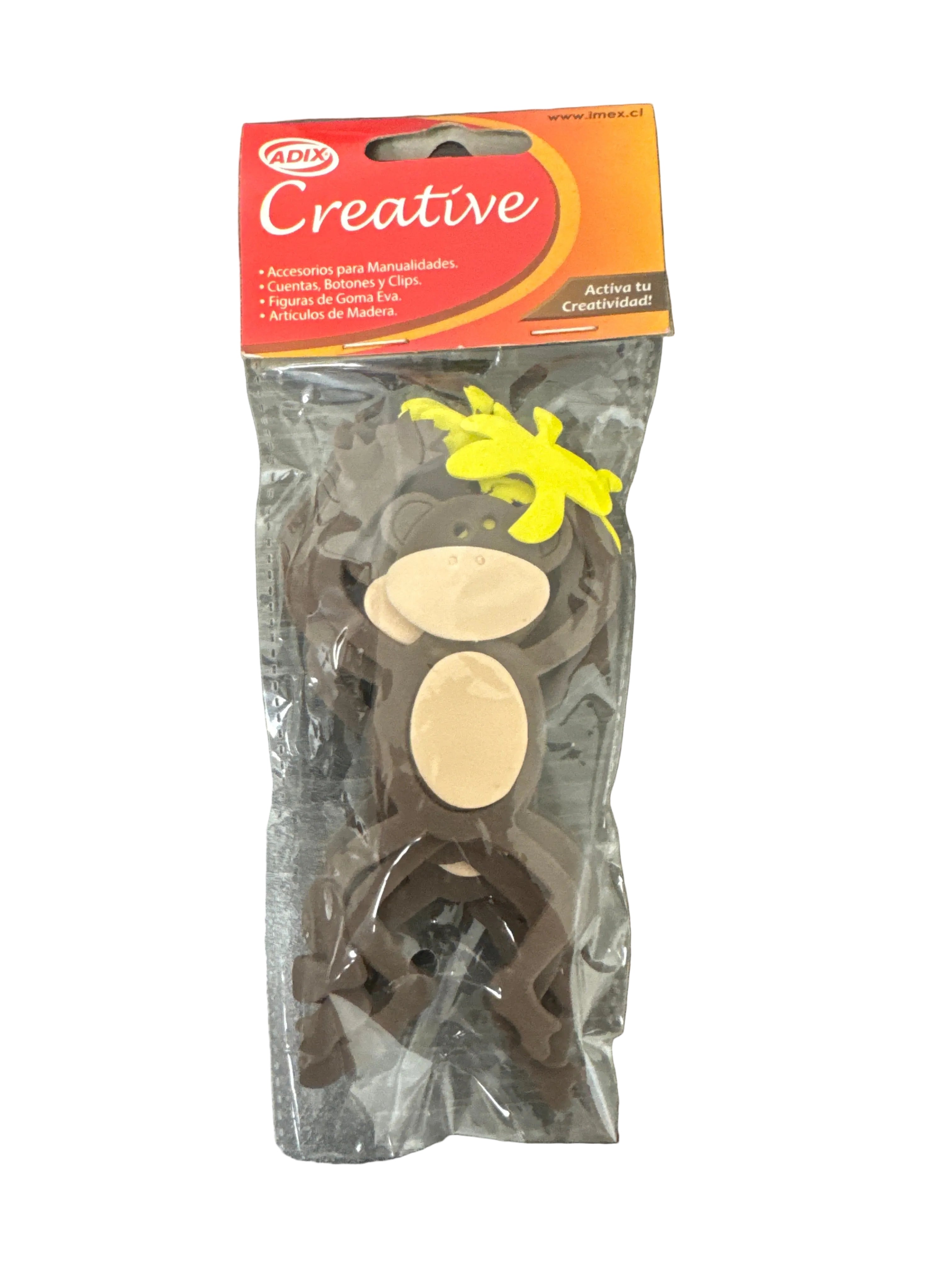 Monos de goma eva pk/6pz. 11cm x 6cm. (4.33" x  2.36") CREATIVE