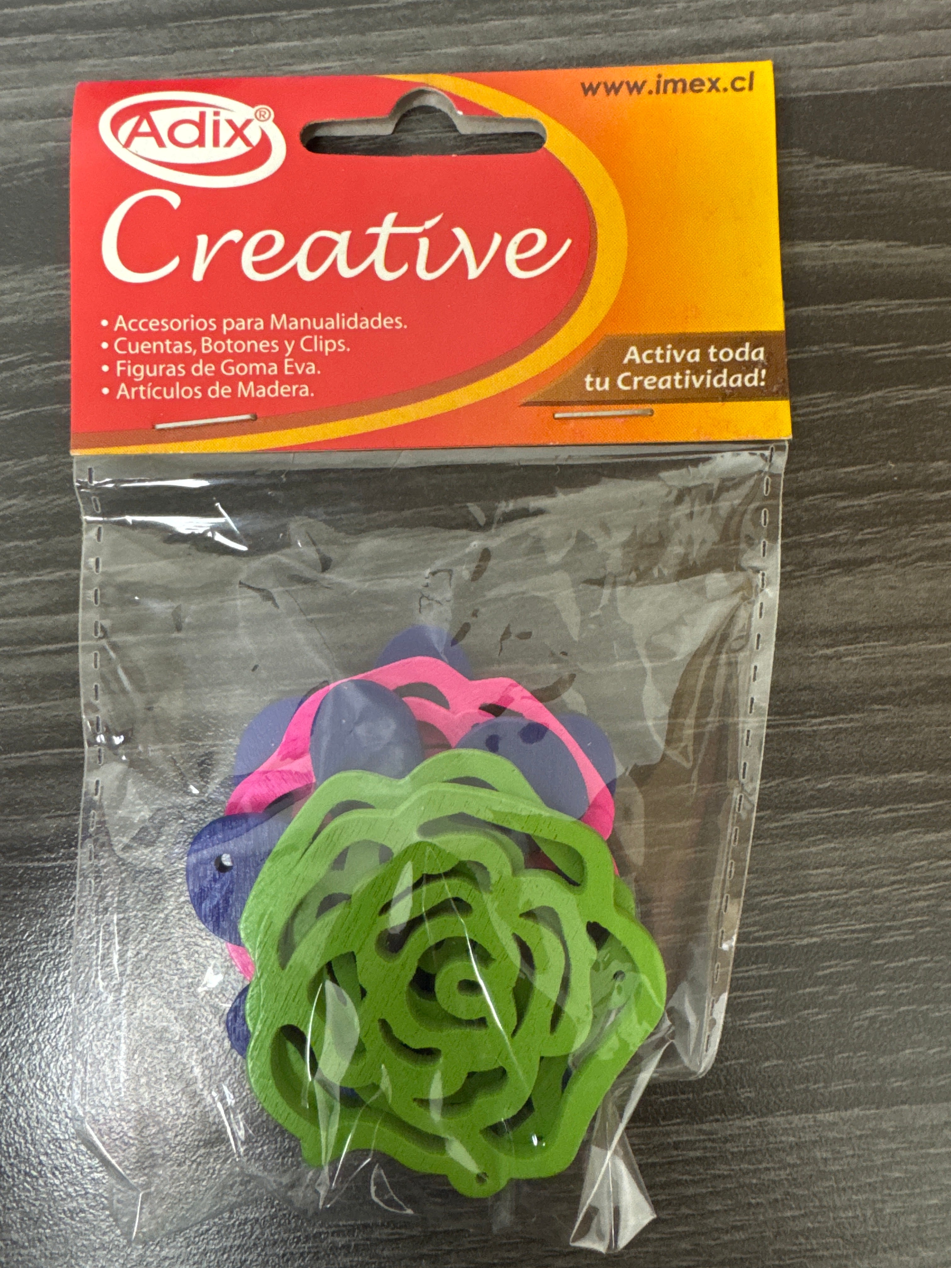 Flores de Madera pk/6u CREATIVE