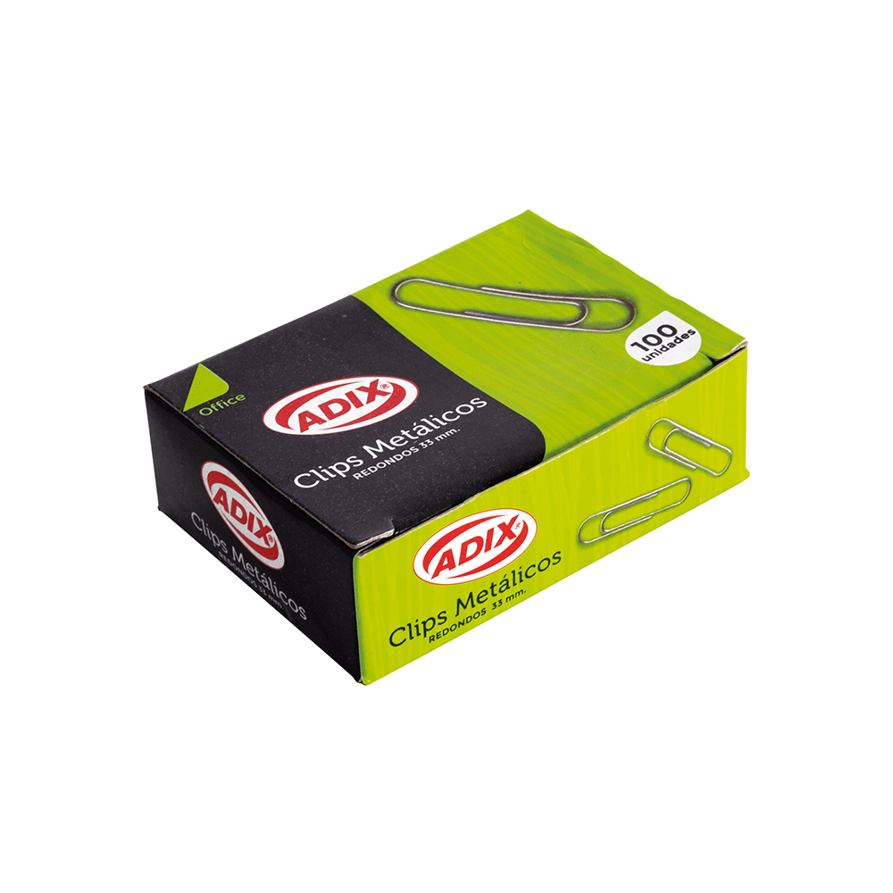 Paper Clips Redondos 33mm caja/100 ADIX