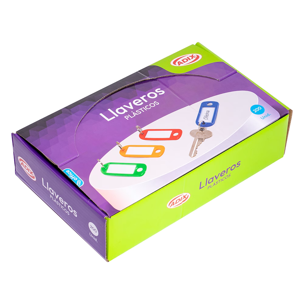 LLavero Plastico Placa 200u. ADIX