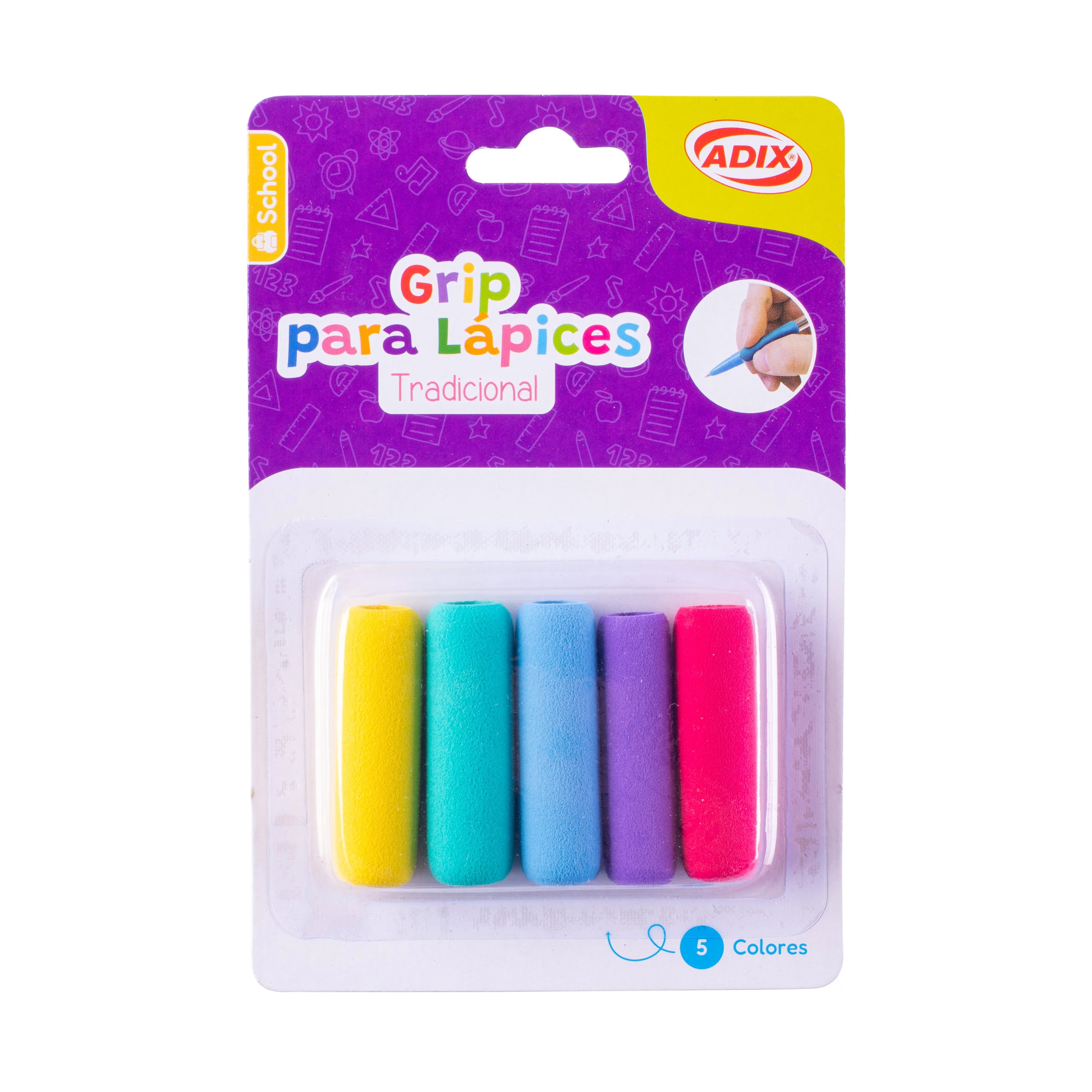 Grip Redondos para Lapices (5u) ADIX