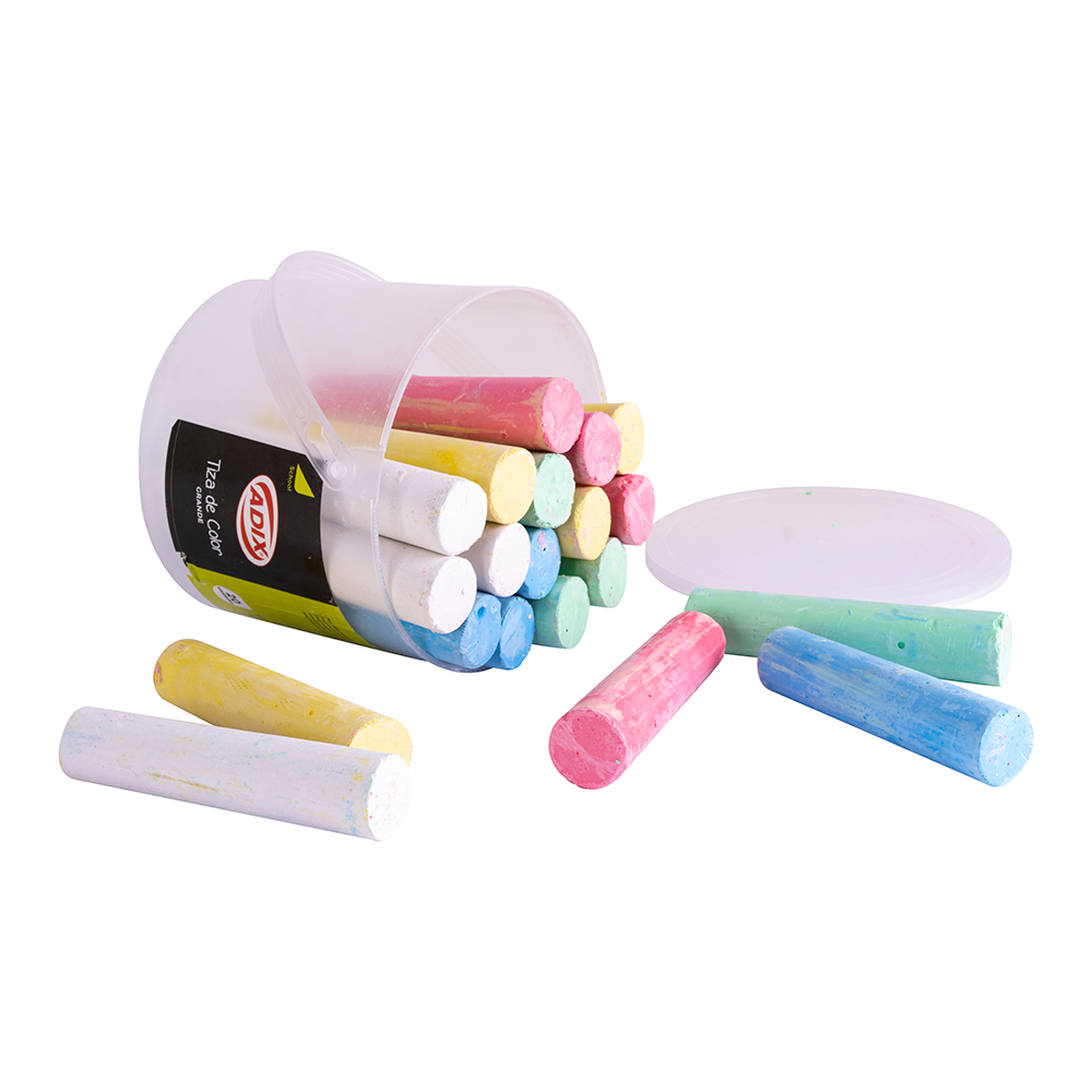 Tiza Grande Colores Surtidos caja de 20u. ADIX