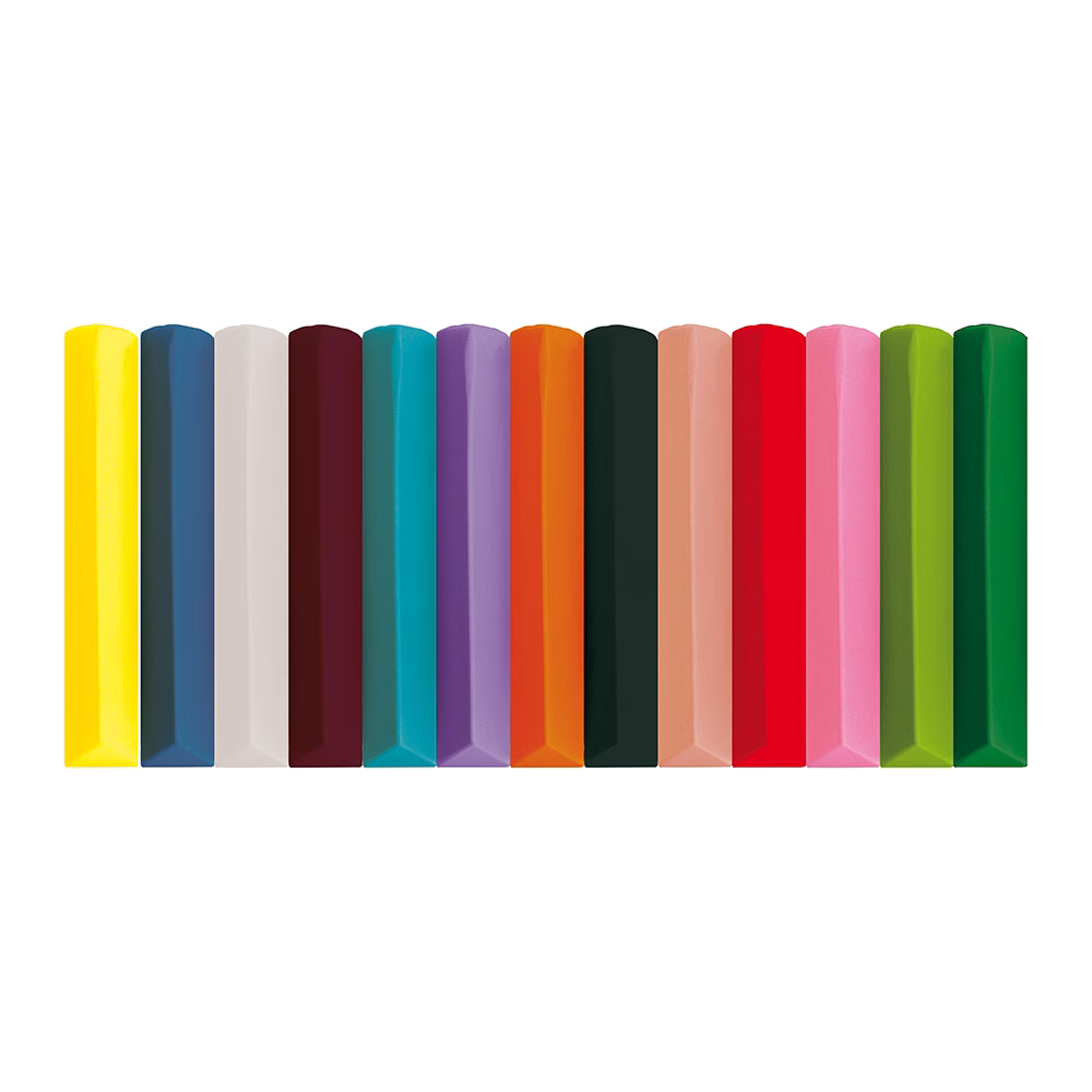 Plasticina Triangular 12 Colores (002) ADIX