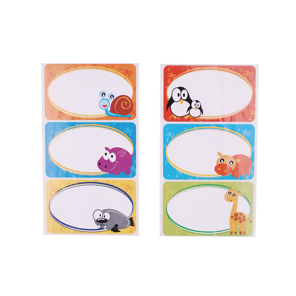 Etiqueta Escolar Animales Pk/12 ADIX