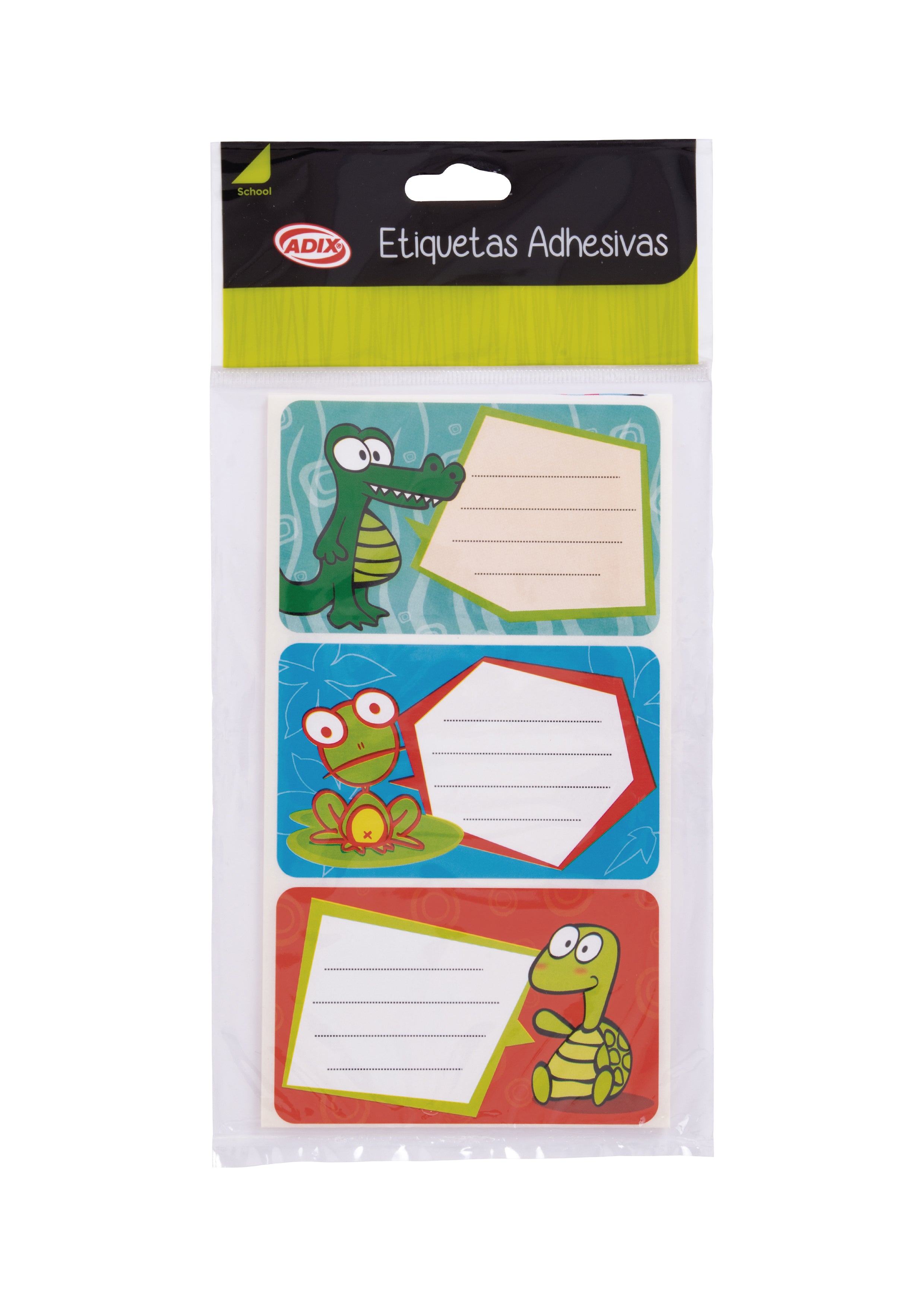 Etiqueta Escolar Animal pk/12u. ADIX