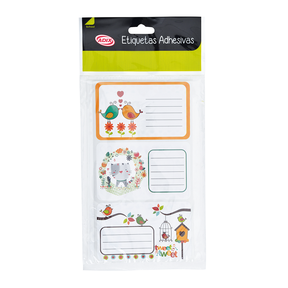 Etiqueta Escolar Niña pk/12u Adix