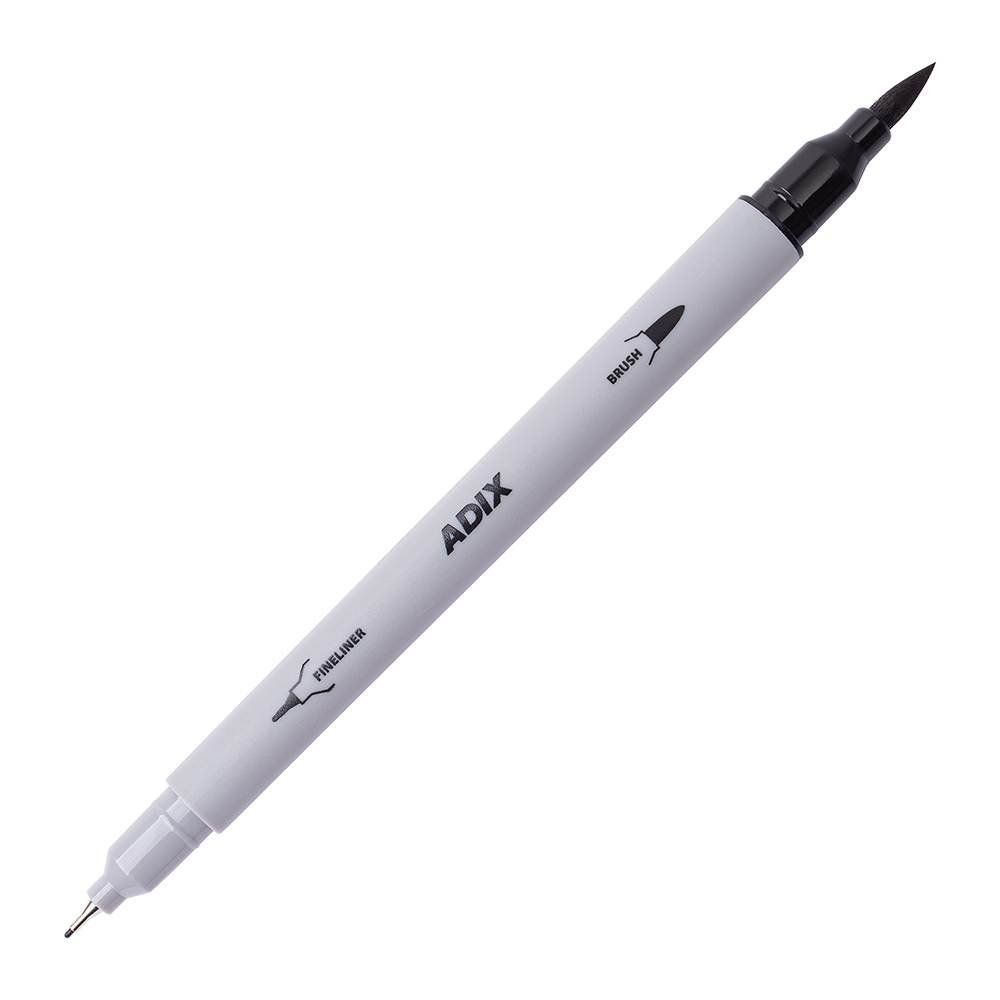 Brush Pen/Fineliner Negro ADIX pk/12pz. precio por docenas ADIX