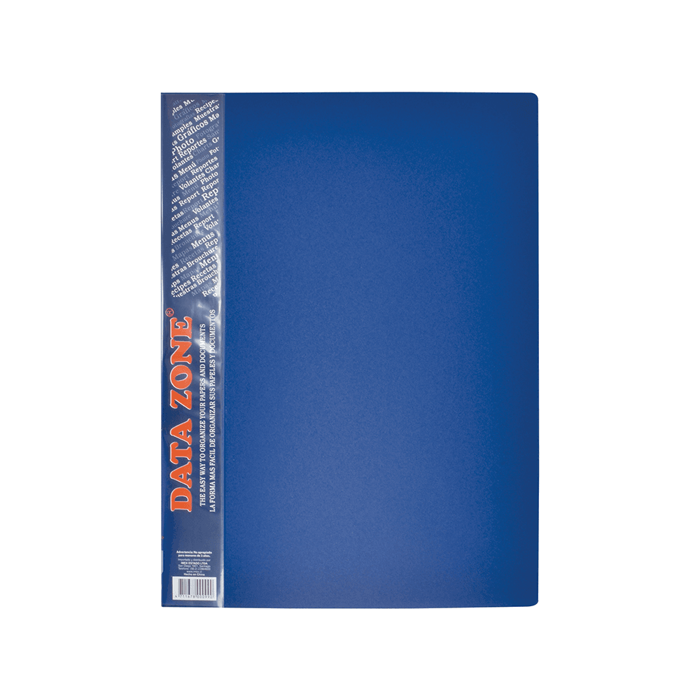 Carpeta con 30 Fundas Blue DATA ZONE