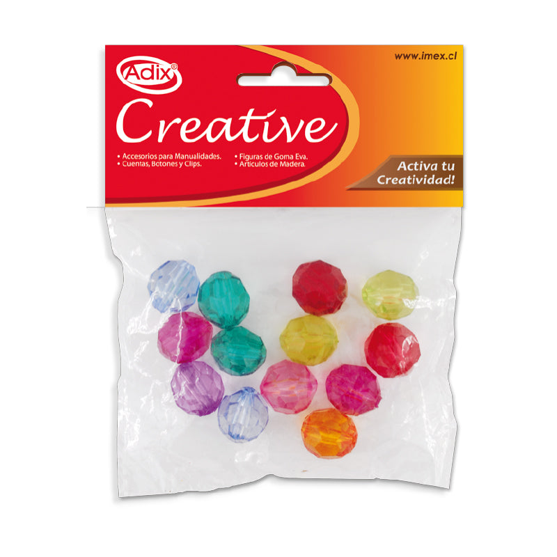 Cuenta Plástica Redonda Grande 25g (30) CREATIVE