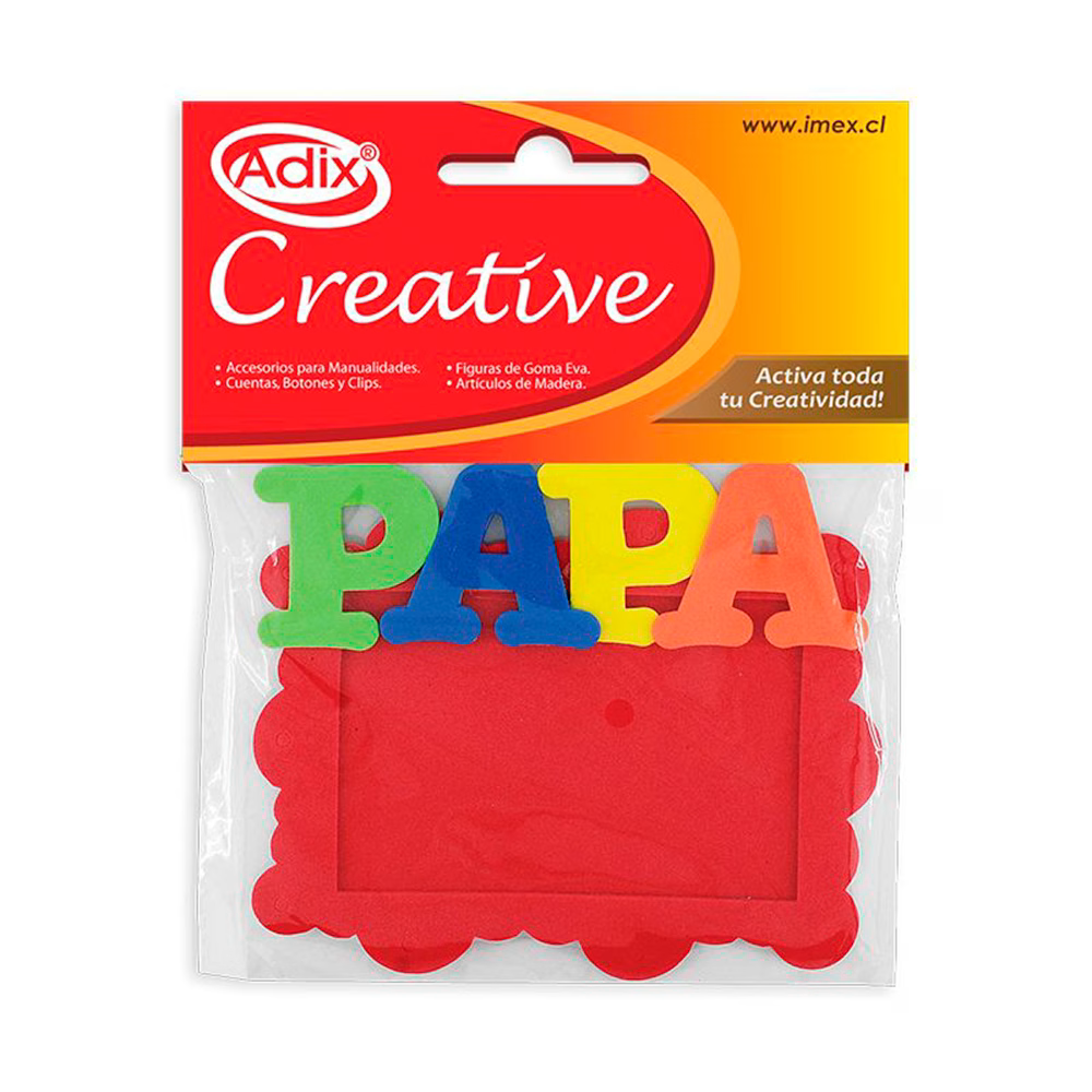 Marco para Foto de Goma Eva Papa pk/1pz. 13cm x 10cm (5.12" x  3.94")