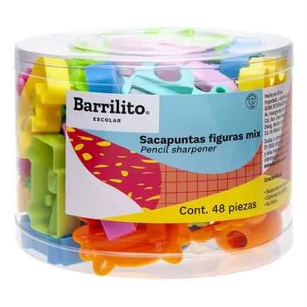 Sacapuntas Mix Figuras Bote/48pz.
