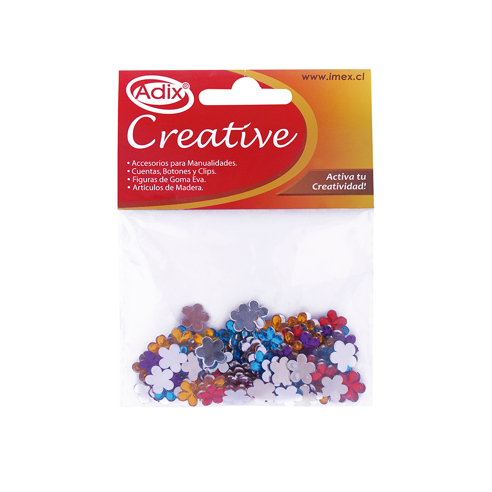 Aplicacion Brillante Flores pk/100u. CREATIVE