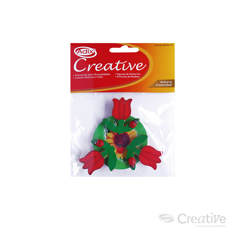 Pinza Madera Tulipan 3u. CREATIVE