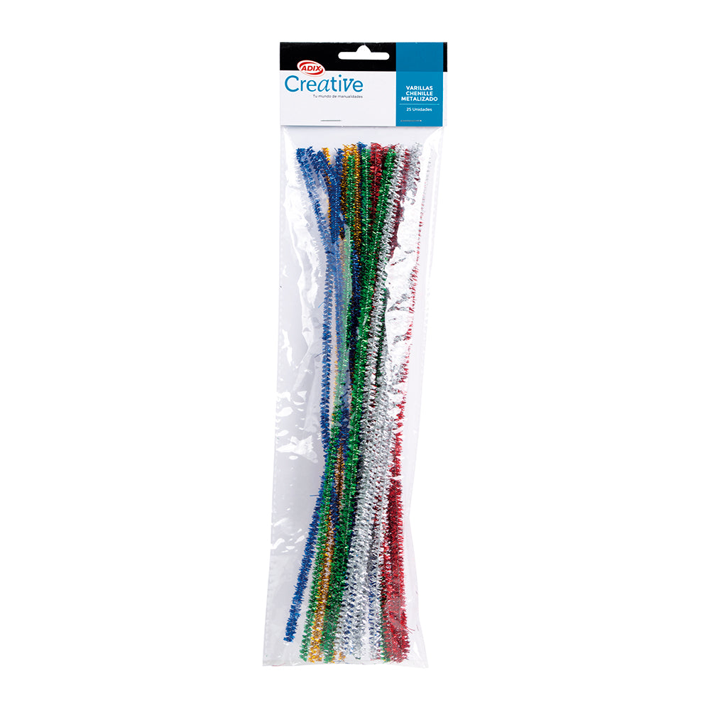 Varilla Chenille Metalizado 25u (003) CREATIVE