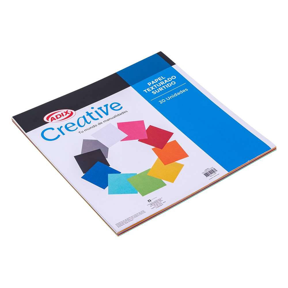 Papel Texturado 12"x12" Surtido pk/20u (010) CREATIVE