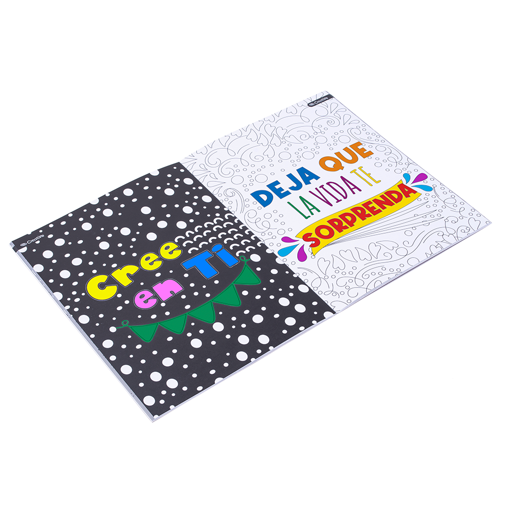 Libro Frases para Pintar 50 paginas CREATIVE
