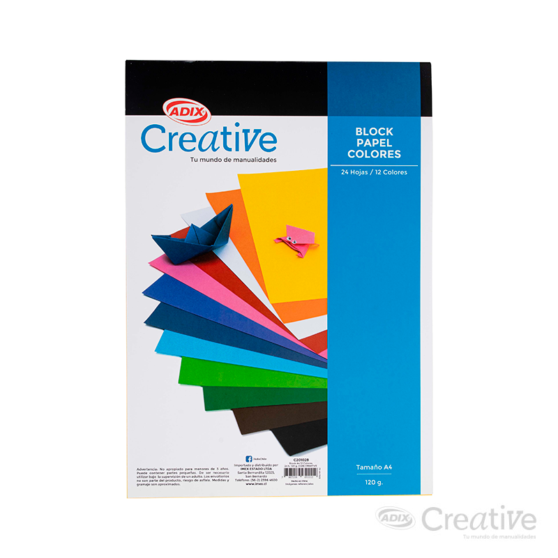 Block A4 12 Colores 24h. 120gr.  CREATIVE