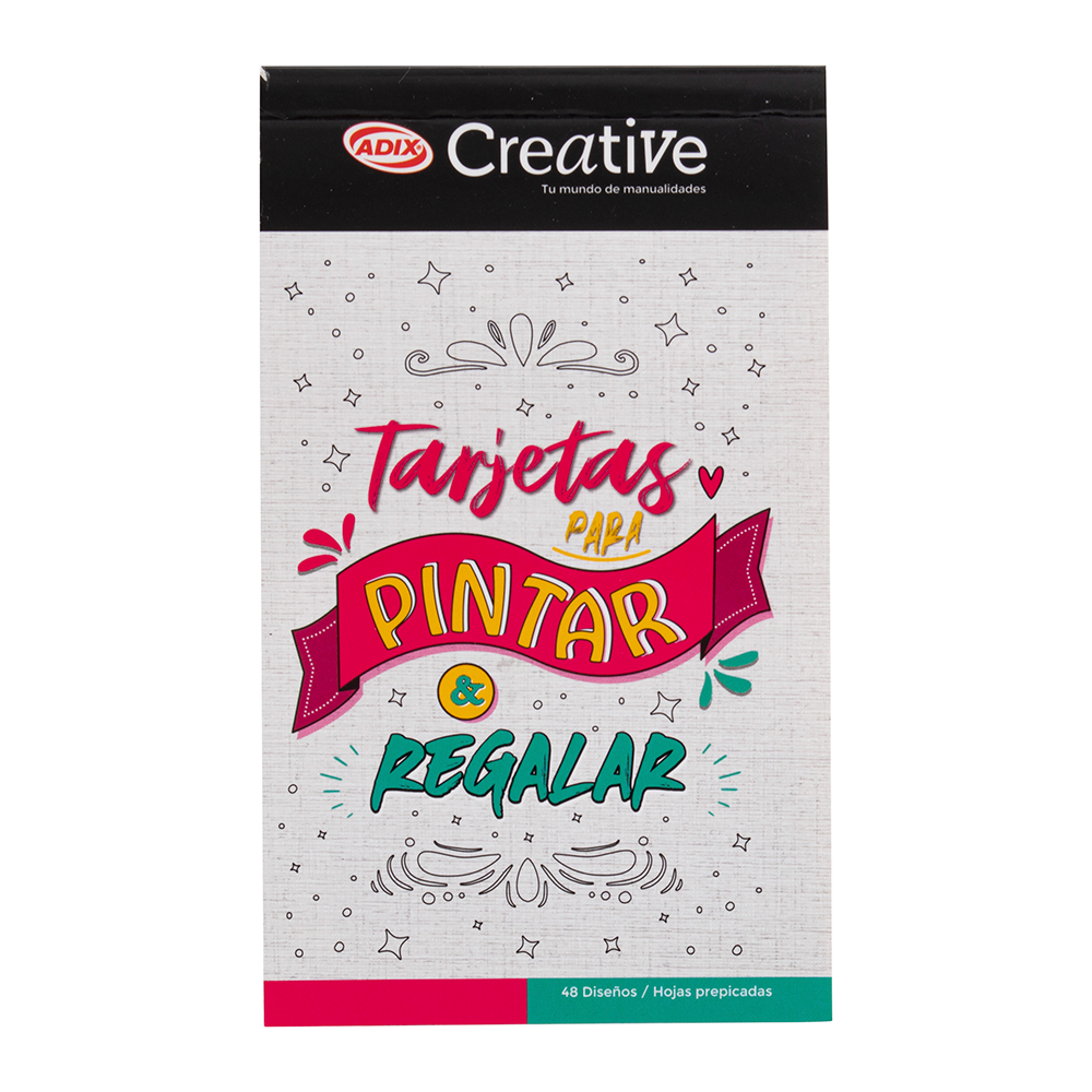 Tarjeta de Saludo para Colorear 48 hojas (17x10cm)(6.69"x 3.94") CREATIVE