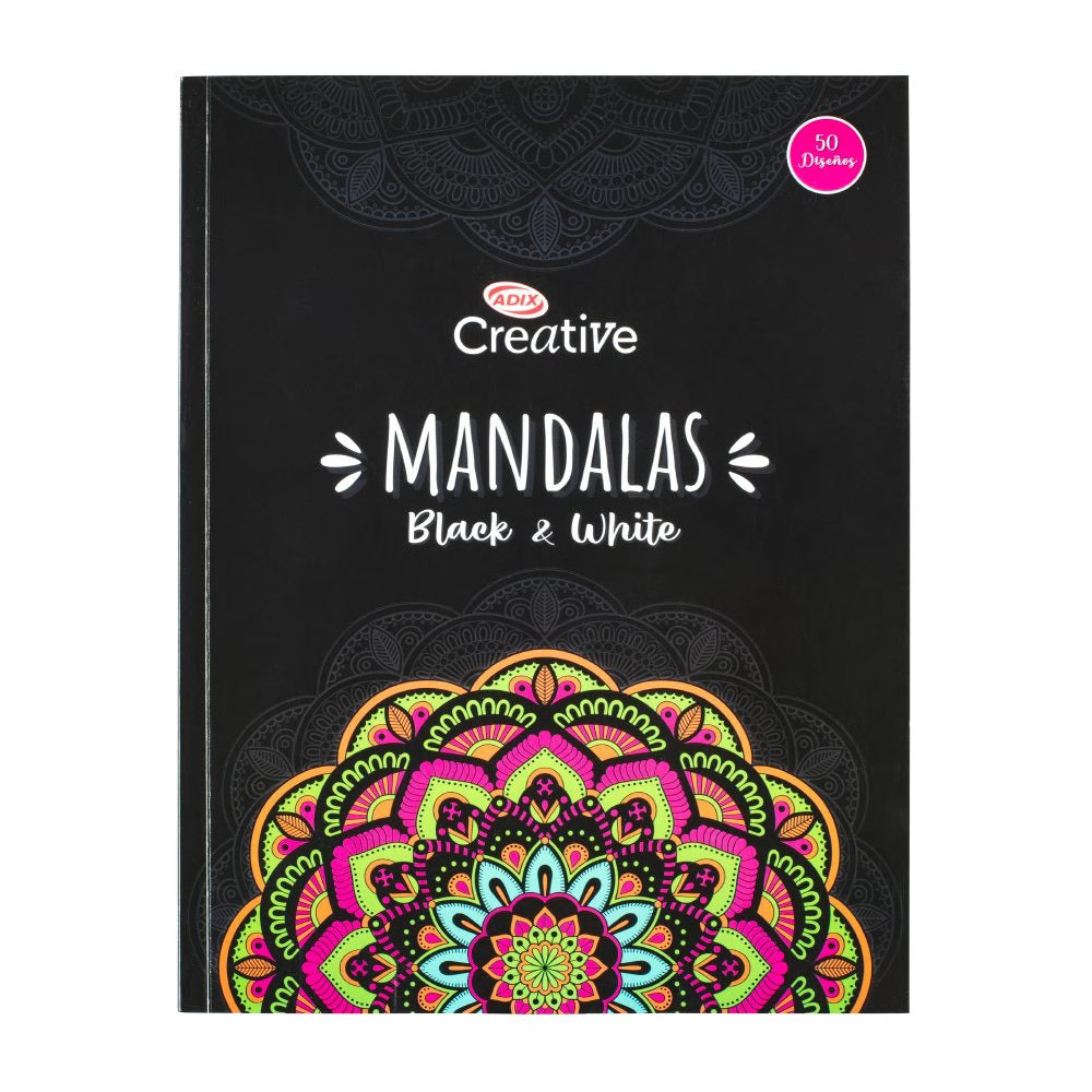 Libro Mandala Black & White 50 paginas CREATIVE