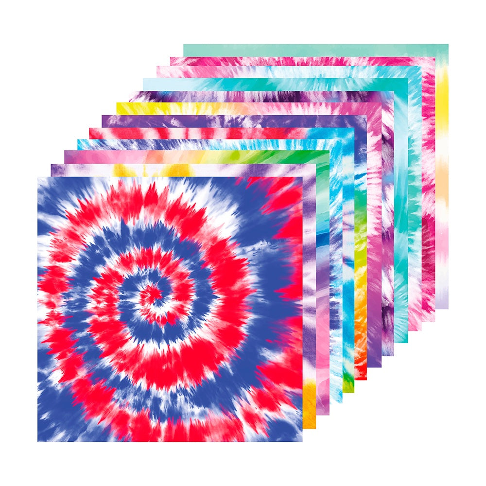 Cartulina 12 Diseños Tie Dye 24u. 180g. CREATIVE