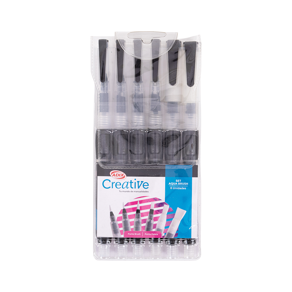 Set Aqua Brush Diferentes Puntas 6unidades CREATIVE